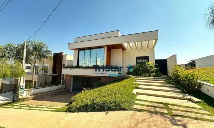 Tristar realty - ca0364 - casa com arquitetura única  em condominio fechado de alto padrão - at. 490m² - ac. 315m² -helvetia park - indaiatuba - sp