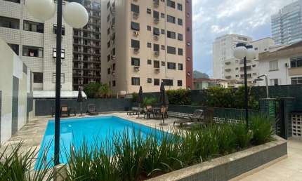 Locação na Avenida da Praia 2 dorm. R$ 4650,00/mês em Santos SP