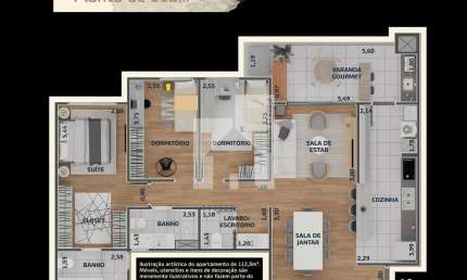 Apartamento com 3 dormitórios (1 suíte) à venda, 112m² - residencial odeon - parque portal do paraí