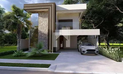 Casa à venda em construção, 185m² construídos, 3 suites, garagem 4 autos, piscina, Condominio Gran