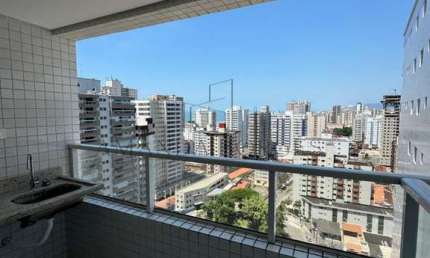 Apartamento para Venda em Praia Grande, Aviação, 1 dormitório, 1 suíte, 2 banheiros, 1 vaga