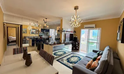 Apartamento para venda em praia grande, caiçara, 2 dormitórios, 1 suíte, 2 banheiros, 1 vaga