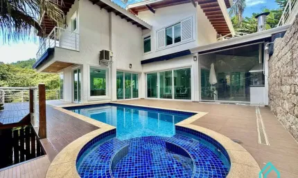 Casa de alto padrão em condomínio fechado com 4 suítes à venda na Praia da Domingas Dias Ubatuba SP