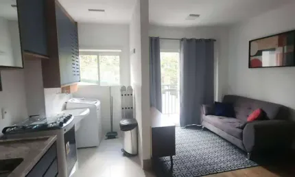 Apartamento com 1 dormitório para alugar, 38 m² mobiliado, por R$ 3.820/mês - Granja Viana - Cotia/SP