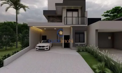 Casa em condomínio fechado com 3 quartos à venda na Avenida Luiz Greco, 225, Vila Monte Alegre, Paulínia, 172 m2 por R$ 1.240.000