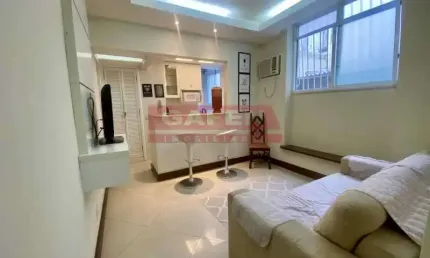 Apartamento com 1 quarto à venda na Avenida Bartolomeu Mitre, Leblon, Rio de Janeiro, 45 m2 por R$ 990.000