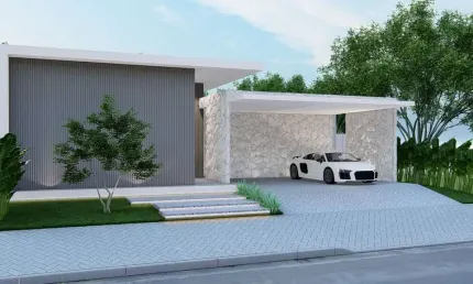 Casa em obras com 3 suítes no Condomínio Green Park
