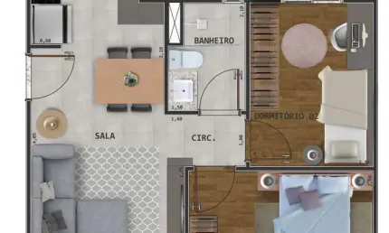 Apartamento 2 quartos para venda no bairro Donária em Passo Fundo