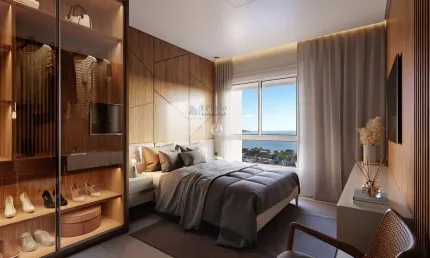 Lançamento à venda,79m² privativos, 2 dormitórios 1 sendo suíte, 1 vaga, centro, penha, sc