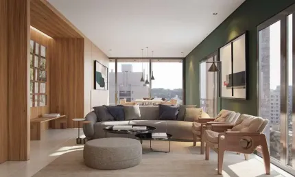 Apartamento à venda, 130 m² privativos, 2 suítes, 2 vagas,  Bigorrilho, Curitiba, PR