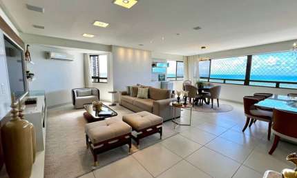 Apartamento Mobiliado para Locação em João Pessoa, Altiplano Cabo Branco, 3 dormitórios, 3 suítes, 1 banheiro, 3 vagas