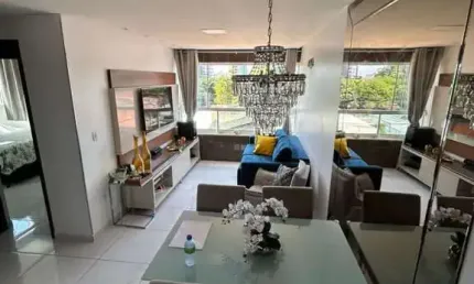 Apartamento mobiliado para venda em joão pessoa, bancários, 3 dormitórios, 1 suíte, 1 banheiro, 1 vaga