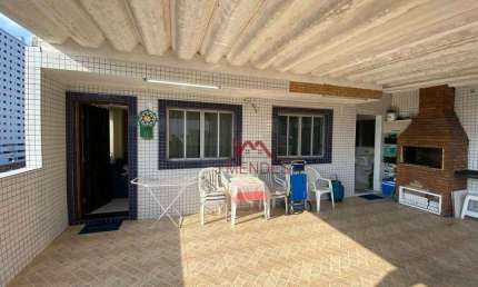 Cobertura com 3 dormitórios à venda, 110 m² por R$ 390.000 - Mirim - Praia Grande/SP