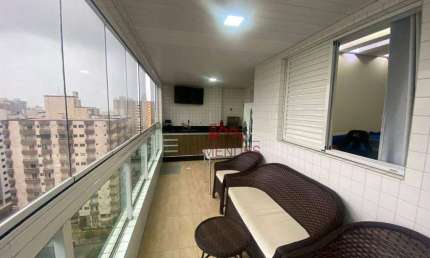 Apartamento com 3 dormitórios à venda, 115 m² por R$ 980.000,00 - Vila Assunção - Praia Grande/SP
