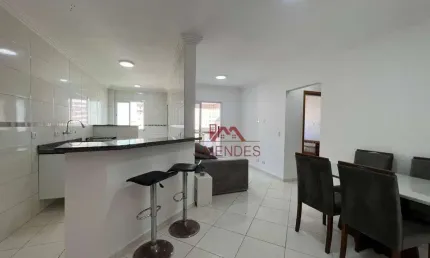Apartamento com 1 dormitório à venda, 60 m² por r$ 390.000,00 - aviação - praia grande/sp