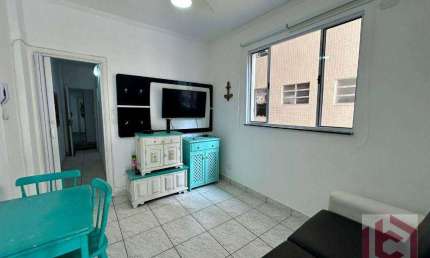 Apartamento com 1 dormitório para alugar, 50 m² por R$ 3.300 PACOTE/mês - Gonzaga - Santos/SP