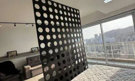 Studio mobiliado para alugar prédio frente mar, 52 m² por R$ 5.800 PACOTE/mês - José Menino - Santos/SP