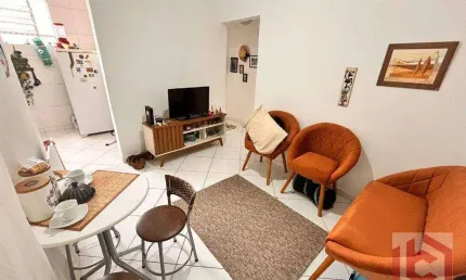 Apartamento com 2 dormitórios à venda, 55 m² por r$ 368.000,00 - embaré - santos/sp