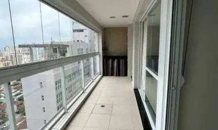 Apartamento com 1 dormitório para alugar, 57 m² por r$ 5.350 pacote/mês - gonzaga - santos/sp