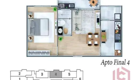 Apartamento com 1 dormitório à venda, 46 m² por r$ 335.000,00 - parque bitaru - são vicente/sp