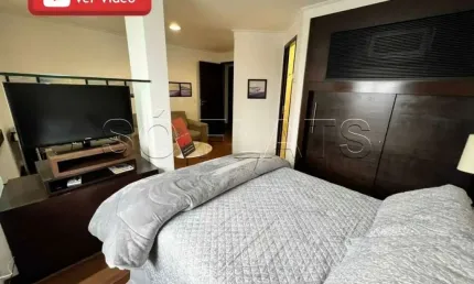 Flat Transamérica International Plaza disponível para venda com 40m², 02 dorms e 01 vaga de garagem