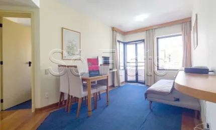Apartamento conde luciano com 43m², 1 dormitório e 1 vaga para locação.
