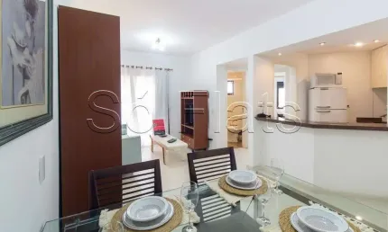 Apartamento Contemporâneo para locação 43m², 1 dormitório e 1 vaga de garagem.