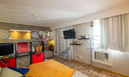 Apartamento no Slaviero Essential Ibirapuera com 1 dormitório em Moema para locação.