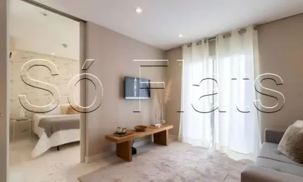 Flat new life itaim disponível para venda com 42 m², 01 dorm e 01 vaga
