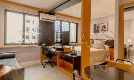 Flat na charmosa Alameda Lorena próximo a Avenida 9 de Julho, disponível para locação.