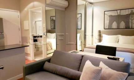 Apartamento tipo studio de alto padrão na Vila Olímpia disponível locação 42m².