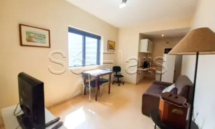 Flat the time disponível para locação no brooklin contendo 31m², 1 dormitório e 1 vaga.