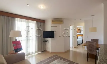 Flat disponível para locação na Vila Olímpia mobiliado com 2 dormitórios próximo da Av Bandeirantes