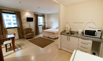 Flat para locação no Melia Jardim Europa,30m² 1 dormitório e 1 vaga de garagem.