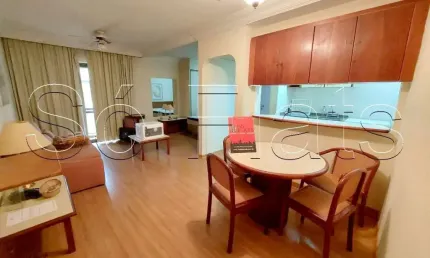 Flat central park com 41m², 1 dormitório e 1 vaga disponível para locação nos jardins.