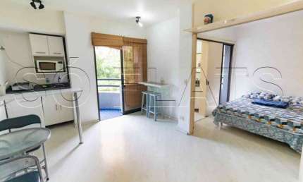 Flat no bairro do Morumbi com 30m², 1 dormitório e 1 vaga de garagem disponível para locação.
