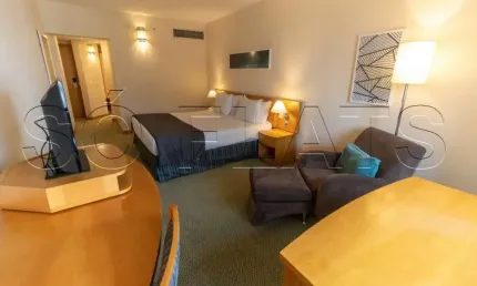 Sol Alphaville com 36m² , 1 dormitório e 1 vaga para locação com entrada imediata