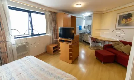 Flat disponível para locação no Tsue Bienal contendo 30m², 1 dormitório e 1 vaga de garagem.