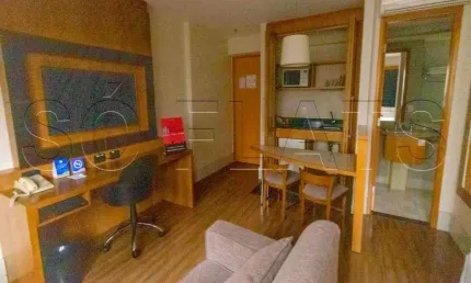 Flat Transamérica Faria Lima 1 dorm disponível locação próximo da Av Faria Lima