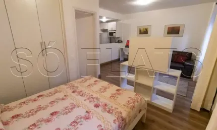 Flat New Citi com 32m² disponível para para locação mobiliado no Itaim próximo a Av. 9 de Julho.