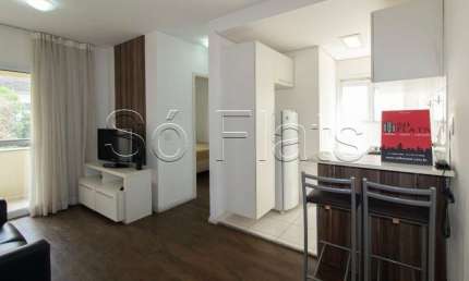 Flat disponível para locação no La Defense próximo a Av Sumaré, a PUC e ao Hospital Samaritano.