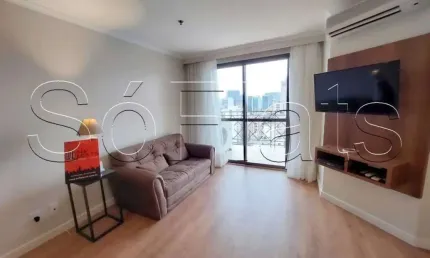 Flat disponível para locação na Vila Olímpia mobiliado com 2 dormitórios próximo da Av Bandeirantes
