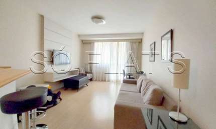 Flat Sequoia com 56m², 1 dorm e 1 vaga de garagem disponível locação em Alphaville.