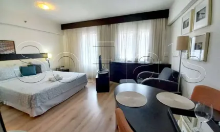 Flat nos Jardins mobiliado e disponível para locação 1 dormitório e 1 vaga