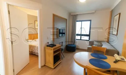 Flat mobiliado em  Pinheiros 1 dorm 1 vaga em Pinheiros disponível locação