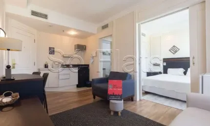Apartamento disponível para locação no the universe contendo 27m², 1 dormitório e 1 vaga de garagem.