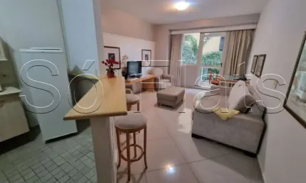 Flat no Sequoia com 56m², 1 dormitório e 1 vaga de garagem disponível para locação em Alphaville.