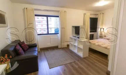 Flat New Citi com 32m² disponível para locação mobiliado no Itaim próximo a Av. 9 de Julho.