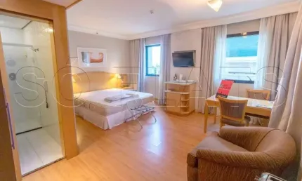 Flat Tryp Higienópolis disponível para locação próximo da Avenida Angélica.