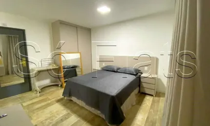 Flat no interative com 23m², 1 dormitório e 1 vaga disponível para locação no jardim paulista.